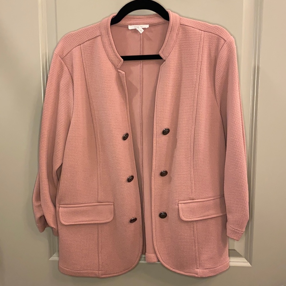 Open Front Military Style Blazer